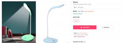 Quace Green Rectangle Table Lamp