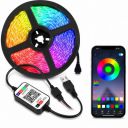Quace RGB LED Strip Lights for Bedroom (5M/150 LEDs), Bluetooth App & Music Sync...