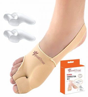QualiTrue Bunion Corrector For Women Men Toe Separator Kit Thumb Support For Pain Relief Toe Thumb Straightener Protector Guard Bunion Splints, Toe Spacer,Stretcher Toe Spreader Hallux Valgus (Combo 2