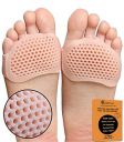 QualiTrue Forefoot Pad For Women Men Metatarsal Foot Pads Support Flat Foot Arch Support For Pain Relief For Women Ball Of Foot Cushion Pad Sleeve Hallux Valgus Bunion Support Pad (Beige) (Skin)...