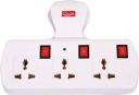 QUALX 3 Universal Socket Extension Cord With power OFF/ON Switch 3 Socket 3 Socket Extension Boards  (White, 0 m)...