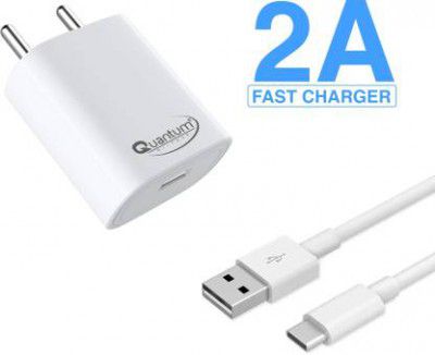 QUANTUM 2 A TYPE C Mobile Charger with Detachable Cable (White) 2 W 2 A Mobile Charger with Detachable Cable  (White, Cable Included)