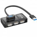Quantum 4 Port USB Hub (1 Port 3.0 & 3 Port 2.0) with High Speed Data Transfer, Plug Play Usage, Compatible with Laptop...