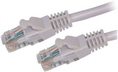 QUANTUM LAN Cable 5 m 5 mtrs Cat5 Patch Cable (Compatible with LAPTOPS, DESKTOPS, GAMING CONSOLES, TV, White, One Cable)