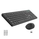 Quantum Wireless Keyboard and Mouse Combo, 12 Months* Battery(Cells Included), Nano Receiver, Silent Keys 800/1200/1600 DPI, Chiclet Keys Spill Resistant Keyboard for PC/Laptop, 1 Yr Warranty (Black)...