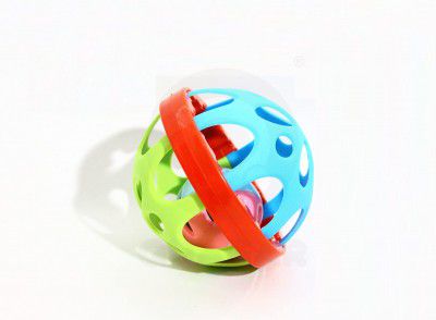 Quasar Little Kids Soft Ball Rattle Teether for Baby Bath Toy Safe Non-Toxic Plastic Colorful Shake & Grab Ball Bath Toy Fun Enjoyment Holidays Picnic Playing Infant Products Best Gift New Born Babies