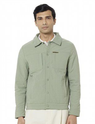 Qube By Fort Collins Men's Regular Fit Lightweight Winter Jacket - Textured Fabric