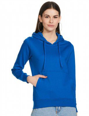 Qube by Fort Collins Women's Fleece Hooded Neck Blouson Sweatshirt