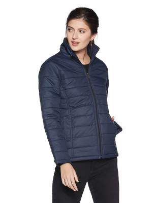 Qube By Fort Collins Women's Nylon Bomber Jacket