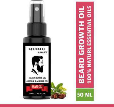 Qubic Beard Growth Oil for strong and healthy beard growth Hair Oil (50 ml)