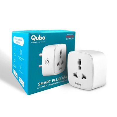 QUBO 10A Wifi + BT Smart Plug from Hero Group, Energy Monitoring, Suitable