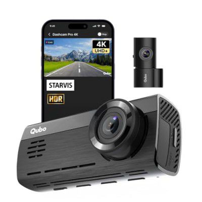 [Extra Rs.1550 OFF] Qubo Car Dashcam Pro 4K with Sony STARVIS IMX415 Sensor | Built-in GPS, Wi-Fi | App | Up to 1TB Storage
