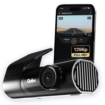 Qubo Car Dashcam Pro X by Hero Group | 3MP 1296P FHD+ Camera 