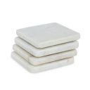 Queenza White Marble Coasters Set of 4 for Dining Table 4 Inch...