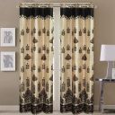 Queenzliving Imperial Curtain for Door 7 feet- Pack of 2, Brown...