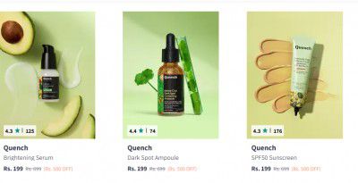 Quench Beauty & Personal Care at Minimum 60% OFF