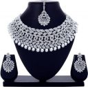 R A Enterprises Alloy Rhodium Silver Jewel Set (Pack of 1)...