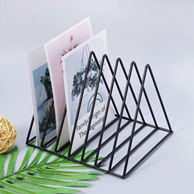 R Ayurveda Copper Metal Triangle Magazine Newspaper File Organizer Rack