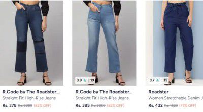 R.Code by The Roadster Life Co Jeans Starts At 378/- | FOR WOMEN