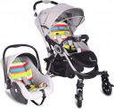 R for Rabbit Travel System - Chocolate Ride - Baby Stroller and Pram + Infant Car seat for Kids | Newborn Boy & Girl of Age 0 to 3 Years (Grey-Multicolor)...