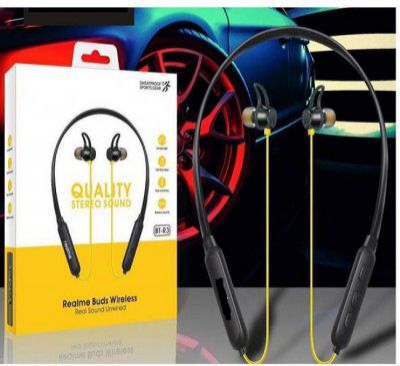R3 BT Classic Neckband with Fast Charging Bluetooth Headset (black, In the Ear)