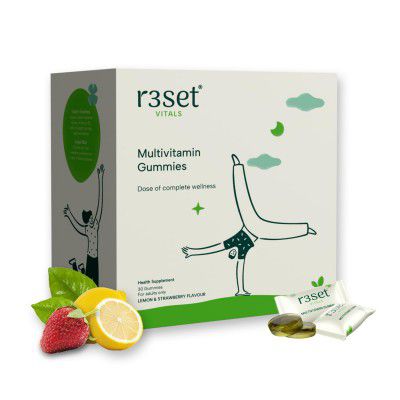 R3SET Multivitamin Gummies – 30 Days I Strawberry Flavoured