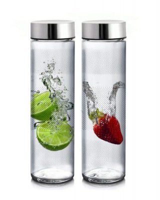 Raawan Glass Water Bottles, Glass Fridge Water Bottle-750 ML (2 Bottle)