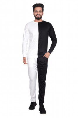 RABBY Polyester Track Suit For Men Casual Co-ord Sets Breathable Relaxing Comfortable For Workout, Jogging, Sports