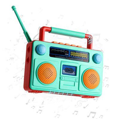rackles Vintage Style Light and Sound Funny Musical Tape Recorder Radio Toy for Early Age Kids 1, 2 3+ Years Old- Pack of 1, Random Colors