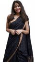 RADHA LAKSHMI Women's Kanjivaram Soft Banarasi linen cotton Silk Saree With Blouse piece(AG black booti)...
