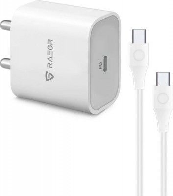 RAEGR 20 W PD 1.5 A Wall Charger for Mobile with Detachable Cable (White)