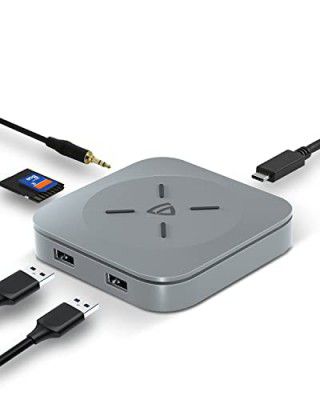 RAEGR Arc 2100 Portable 6 Ports USB-C HUB with Thunderbolt 3.0 for Laptops RG10261