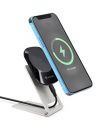RAEGR MagFix Arc M1450B 15W Magnetic Wireless Charger with Foldable Magnetic Stand Holder Compatible for iPhone 12/13 / 14/15 Series, Strong Magnetic Force Adhesive Type Foldable Aluminum Stand...