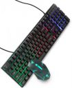 RAEGR RapidGear X30 Wired Rainbow Backlight Keyboard and 1200 dpi Mouse Combo Set...