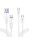 RAEGR RapidLine 100 is Type C to C & Type A to C Cable Combo, (1M/3.3ft) | Type-C to C | 3A Cable Up to 20W PD Fast Charging and USB Type-A to C 2.4A Cable Up to 20W PD Fast Charging - White RG10337...