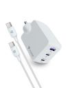 RAEGR Rapidlink 1180 65W Gan Fast Charger Adapter Triple Port Wall Charger |100W Type-C Pd (2M) Cable Combo...
