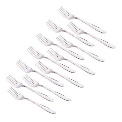 Raffles Dessert Fork, Set of 12, Stainless Steel, 18 cm (Sigma, 17 Gauge)
