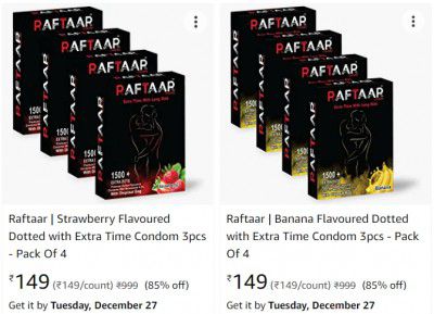 Raftaar Dotted Condom upto 70% off