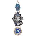 RAG28 Wooden Elephant Evil Eye Wall Hanging for Wall Decor | Home Decor Items (16 X 6.5 Inches, DSS3...
