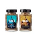 RAGE COFFEE Instant Coffee Combo Pack of 2 - Butterscotch Delight & Irish Hazelnut (Flavoured Instant Coffee 50gms each made using premium Arabica Beans), Glass Bottle...