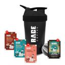 Rage Coffee - Silk Blend Assorted Sachets, Pack of 15 (3 Classic, 4 Creamy Hazelnut, 4 Vanilla Velvet & 4 Belgian Chocolate) + Free Multi-purpose Shaker | Perfect for Gym, Protein Shakes & Coffee...