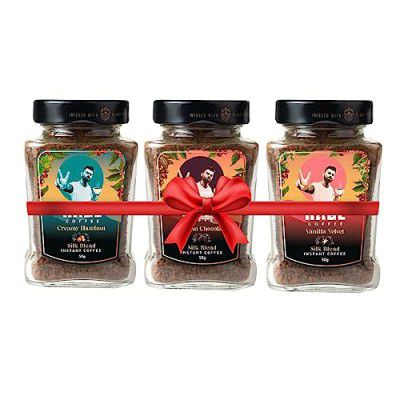 Rage Coffee Silk Blend - Belgian Chocolate & Creamy Hazelnut & Vanilla Velvet 50 Gms Each | Combo Pack of 3 (Belgian Chocolate & Creamy Hazelnut, 150g)