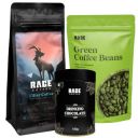 Rage Coffee South Indian Filter Coffee Powder (250g) + Drinking Chocolate Powder (100g) + Green Coffee Beans (200g) | Gourmet Coffee and Chocolate Powder Combo for Coffee Enthusiasts...