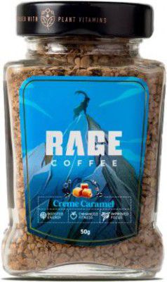 RAGE Creme Instant Coffee  (50 g, Caramel Flavoured)