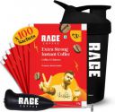 RAGE Extra Strong Premium Blend Coffee Pack of 100+Multipurpose Shaker 450 ml+Frother Instant Coffee  (100 x 1.5 g, Assorted Flavoured)...