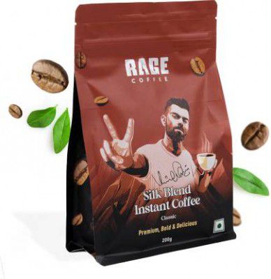 RAGE Premium Silk Blend Classic - 200 Gm | 100% Pure Arabica Beans Instant Coffee  (200 g)