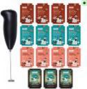 RAGE Silk Blend Assorted Sachets (Pack of 15) + Frother Instant Coffee  (15 x 1.5 g, Assorted Flavoured)...