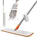 Raggle Flat Microfiber Magic Mop for Floor Cleaning,Home Hands Free Squeeze Mop for Floor, Stainless-Steel Handle and Microfiber Refill...