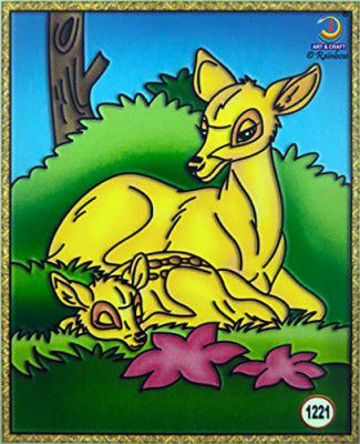 RAINBOW DIY - Fiberglass Painting Kit, Deer with Fawn, Medium (7.75x10.5 inch), Design No. 1221