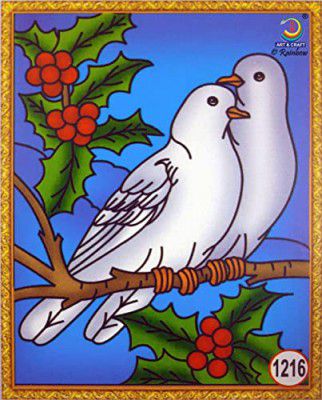 Rainbow DIY - Fiberglass Painting Kit, Pigeon, Medium (7.75x10.5 inch), Design No. 1216